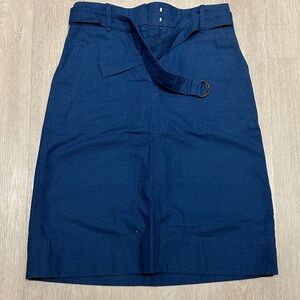 Babaton Deep Blue Pencil Skirt with Belt